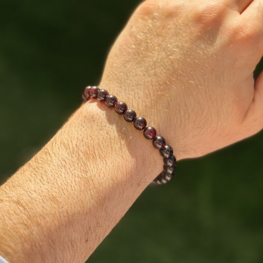Natural Garnet Empower Bracelet – Strength, Energy, and Confidence